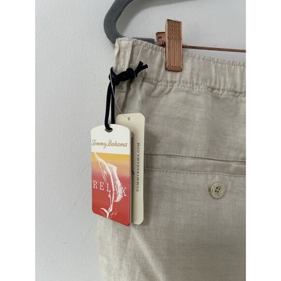NWT Tommy Bahama Relax Natural Linen On The Beach Wide-Leg Pant Size Large $98 - Picture 5 of 11